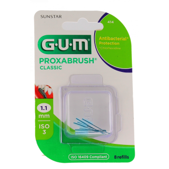 Proxabrush Recharges brossettes interdentaires 1.1mm Gum - boîte de 8 recharges