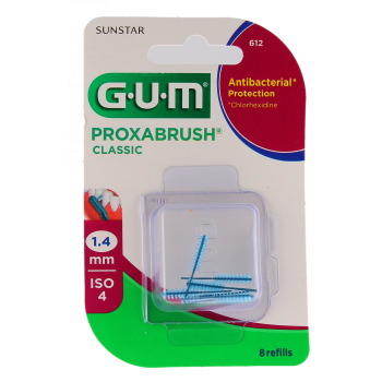 Proxabrush Recharges brossettes interdentaires 1.4mm Gum - boîte de 8 recharges