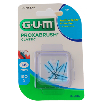 Proxabrush Recharges brossettes interdentaires 1.6mm Gum - boîte de 8 recharges