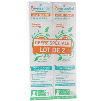 Puressentiel assainissant spray aérien 41 huiles essentielles - lot de 2 sprays de 200ml