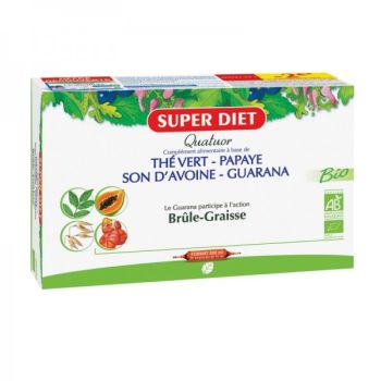 Quatuor Brûle graisse BIO Super Diet - 20 ampoules