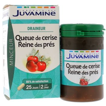 Queue de Cerise Reine des prés Draineur Juvamine - boîte de 50 gélules