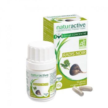 Radis Noir Bio Naturactive - boîte de 30 gélules