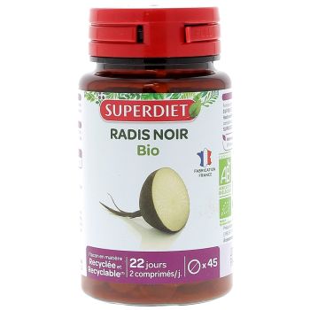 Radis noir bio Super Diet - boite de 45 comprimés