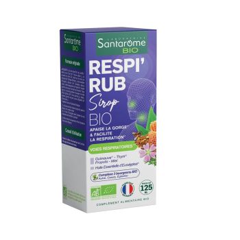 Respi'rub Sirop nez et gorge bio Santarome - flacon de 125ml