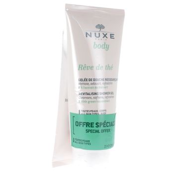 Rêve de thé Gelée de douche ressourçante Nuxe - lot de 2 tubes de 200 ml