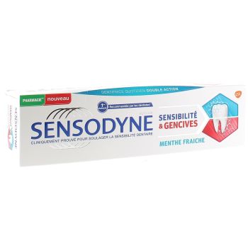 SENSODYNE Dentifrice Sensibilité & Gencives menthe fraiche - tube 75 ml