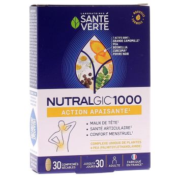 Nutralgic 1000 action apaisante Santé verte - boîte de 30 comprimés