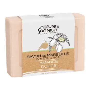 Savon de Marseille parfumé à l'amande douce Nature & Senteurs - pain de 100g