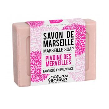 Savon de Marseille pivoine des merveilles Nature & Senteurs - pain de 100 g