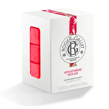 Savon gingembre rouge Roger & Gallet - coffret de 3 savons de 100 g