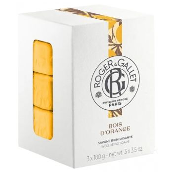 Savons bienfaisants Bois d'Orange Roger & Gallet - coffret de 3 savons de 100 g