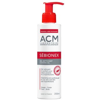 Sébionex gel nettoyant ACM - flacon-pompe de 200 ml