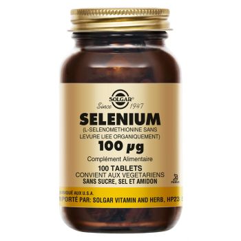 Selenium 100 µg Solgar - boîte de 100 comprimés