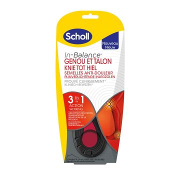 Semelles anti-douleur genou et talon Scholl - une paire de semelles taille 37-39,5