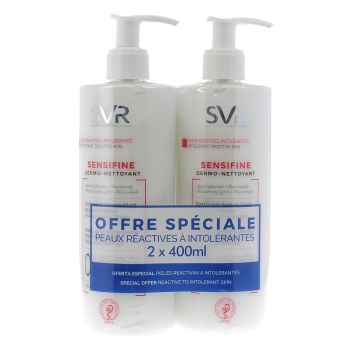 Sensifine dermo-nettoyant SVR - lot de 2 flacons pompe de 400 ml