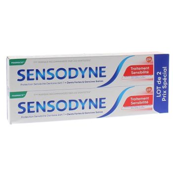 Dentifrice traitement sensibilité Sensodyne - lot de 2 tubes de 75 ml