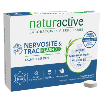 Nervosité & trac flash Naturactive - boîte de 6 comprimés orodispersibles