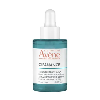 Cleanance Sérum exfoliant A.H.A peaux sensibles à imperfections Avène - flacon pipette de 30ml