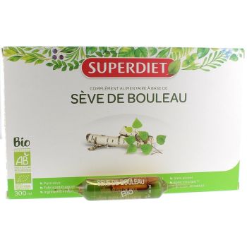 Sève de Bouleau Bio Super Diet - 20 ampoules de 15 ml