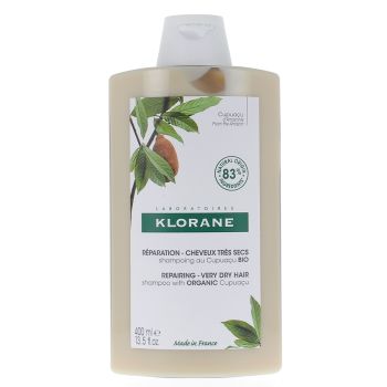 Shampoing au Beurre de Cupuaçu bio réparation cheveux très secs Klorane - flacon de 400 ml