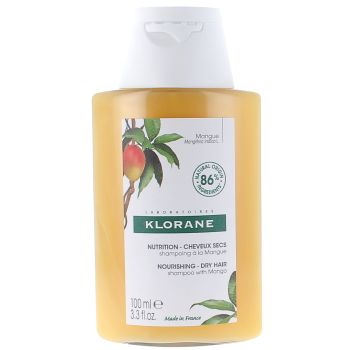 Shampoing cheveux secs à la mangue Klorane - flacon de 100 ml