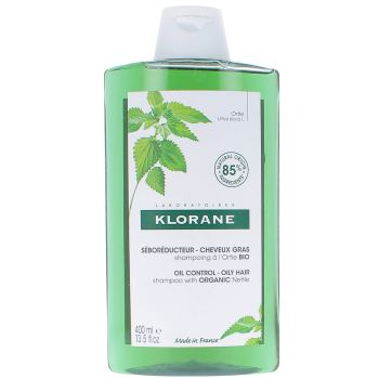 Shampoing séborégulateur cheveux gras à l'Ortie bio Klorane - flacon de 400 ml