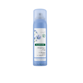 Shampoing sec au lin bio cheveux fins Klorane - spray de 150 ml