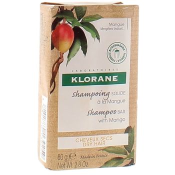 Shampoing solide à la mangue Klorane - pain de 80 g