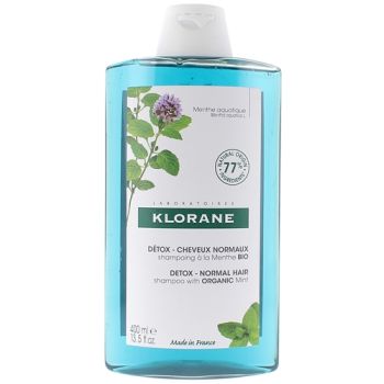 Shampooing détox anti-pollution Menthe Aquatique bio Klorane - flacon de 400ml