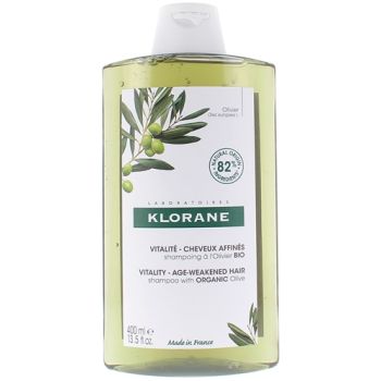 Shampooing Vitalité cheveux affinés à l'Olivier bio Klorane - flacon de 400 ml