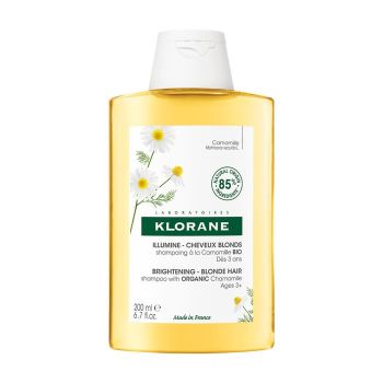 Shampooing à la camomille blondissant et illuminateur Klorane - flacon de 200 ml