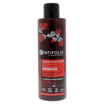 Shampooing crème réparateur huile de ricin et kératine végétale Centifolia - flacon de 200ml