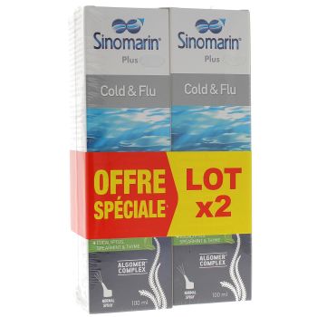 Sinomarin Plus Algae Spray nasal Rhume & grippe Gifrer - lot de 2 sprays de 100ml