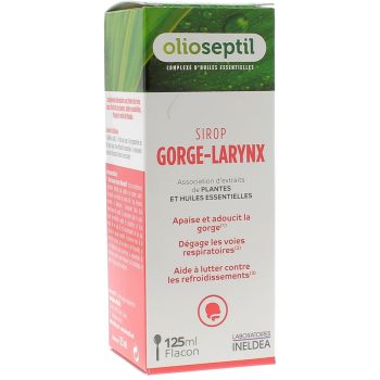 Olioseptil sirop Gorge-Larynx - flacon de 125 ml