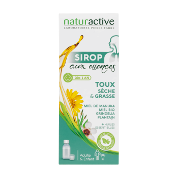 Sirop aux essences toux sèche & grasse dès Naturactive - flacon de 120 ml