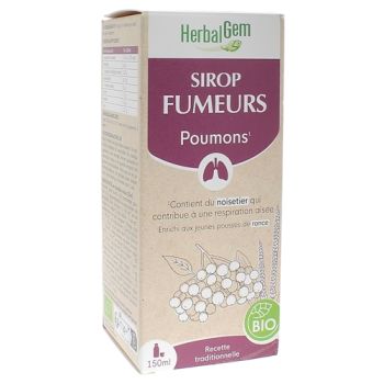 Sirop des fumeurs bio Herbalgem - flacon de 150 ml