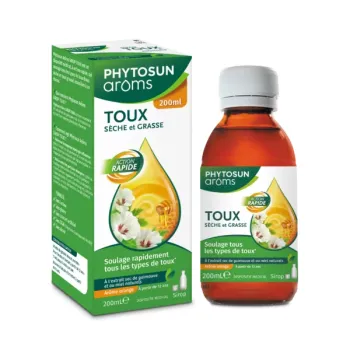 Sirop toux sèche et grasse Phytosun Aroms - flacon de 200ml