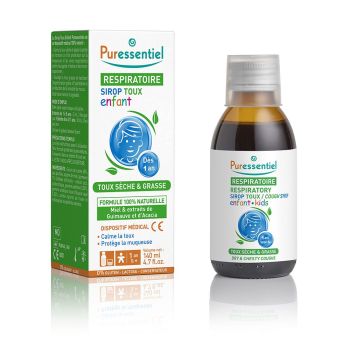 Sirop toux sèche et grasse enfant dès 1 an Puressentiel - flacon de 140ml