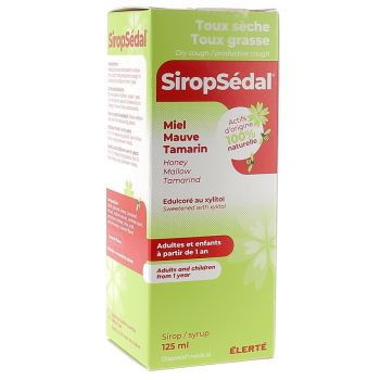 SiropSédal toux sèche/grasse Elerte - flacon de 125 ml