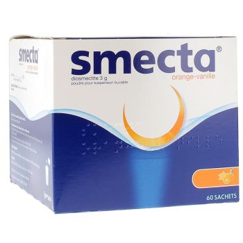 Smecta poudre pour suspension buvable en sachet goût orange vanille - boite de 60 sachets