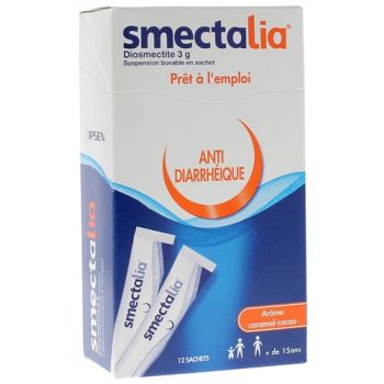 Smectalia 3g suspension buvable goût caramel cacao en sachet - boite de 12 sachets