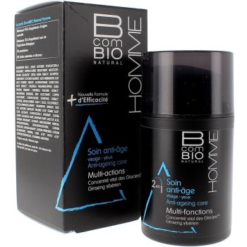 Soin anti-âge visage et yeux Homme BcomBIO - flacon pompe de 50 ml