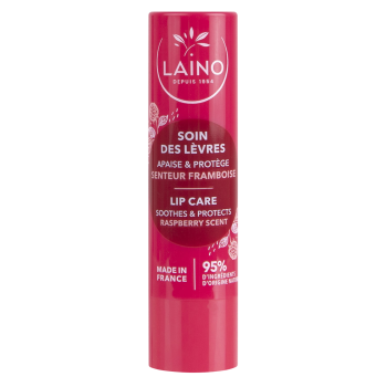 Soin des lèvres parfum framboise Laino - stick de 4g