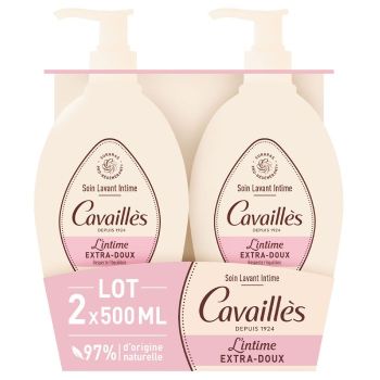 Soin toilette intime extra-doux Rogé Cavaillès - lot de 2 flacons de 500 ml