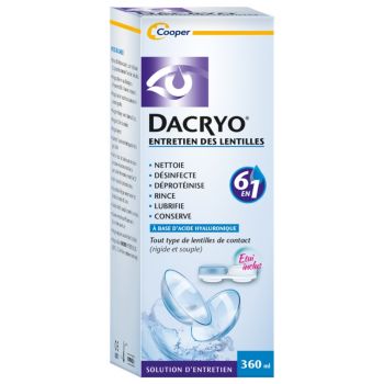 Solution d'entretien lentilles Dacryo Cooper - flacon de 360 ml