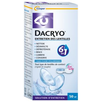 Solution d'entretien lentilles Dacryo Cooper - flacon de 50 ml