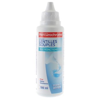 Solution lentilles souples multifonctions Mercurochrome - flacon de 100 ml