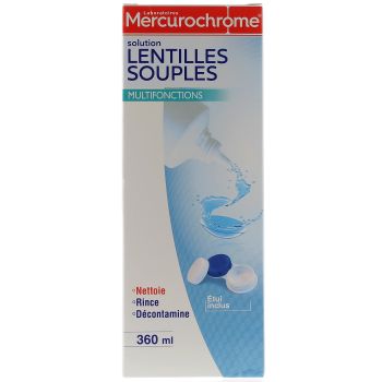 Solution lentilles souples multifonctions Mercurochrome - flacon 360 ml