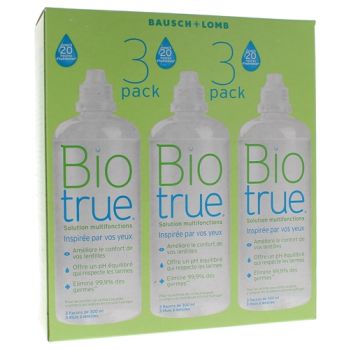 Solution multifonctions Bio True - lot de 3 flacons de 300 ml